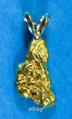 #631 Alaskan-Yukon BC Natural Gold Nugget Pendant 1.86 Grams Authentic