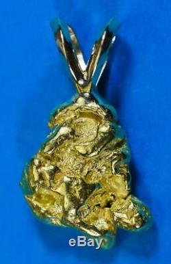 #632 Alaskan-Yukon BC Natural Gold Nugget Pendant 2.95 Grams Authentic