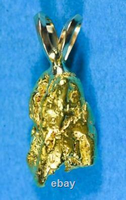 #635 Alaskan-Yukon BC Natural Gold Nugget Pendant 3.74 Grams Authentic
