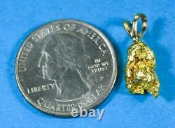 #635 Alaskan-Yukon BC Natural Gold Nugget Pendant 3.74 Grams Authentic