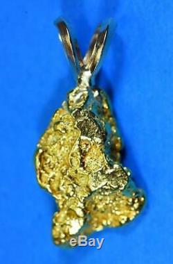 #651 Alaskan-Yukon BC Natural Gold Nugget Pendant 3.25 Grams Authentic