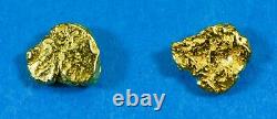 #655 Alaskan-Yukon BC Natural Gold Nugget Earrings 1.19 Grams