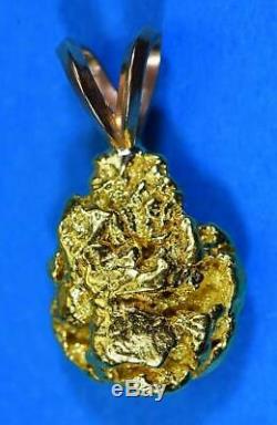 #656 Alaskan-Yukon BC Natural Gold Nugget Pendant 3.73 Grams Authentic