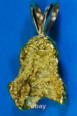 #663 Alaskan-Yukon BC Natural Gold Nugget Pendant 6.15 Grams Authentic