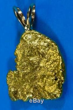 #665 Alaskan-Yukon BC Natural Gold Nugget Pendant 7.88 Grams Authentic