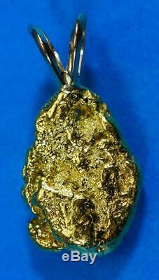 #669 Alaskan-Yukon BC Natural Gold Nugget Pendant 7.26 Grams Authentic