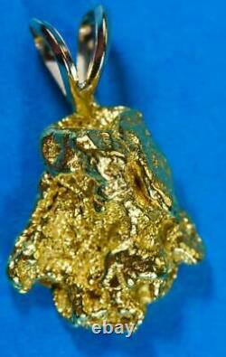 #670 Alaskan-Yukon BC Natural Gold Nugget Pendant 9.19 Grams Authentic