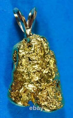 #675 Alaskan-Yukon BC Natural Gold Nugget Pendant 9.40 Grams Authentic