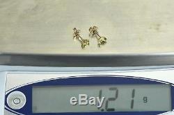 #676 Alaskan-Yukon BC Natural Gold Nugget Earrings 1.21 Grams