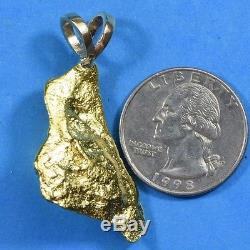 #684 Alaskan-Yukon BC Natural Gold Nugget Pendant 33.14 Grams Authentic