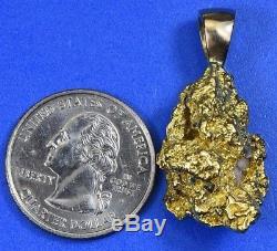 #693 Australian Natural Gold Nugget Pendant 22.72 Grams Authentic