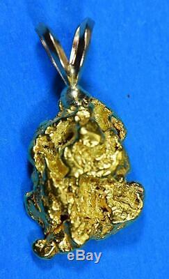 #699 Alaskan-Yukon BC Natural Gold Nugget Pendant 4.36 Grams Authentic