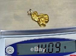 #700 Australian Natural Gold Nugget Pendant 14.09 Grams Authentic