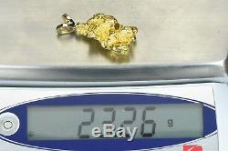#704 Australian Natural Gold Nugget Pendant 23.26 Grams Authentic