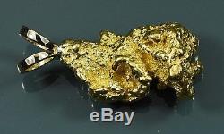 #704 Australian Natural Gold Nugget Pendant 23.26 Grams Authentic