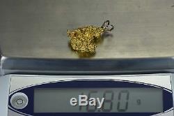 #709 Alaskan-Yukon BC Natural Gold Nugget Pendant 16.80 Grams Authentic