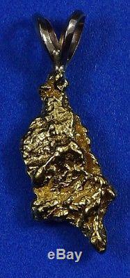 #713 Australian Natural Gold Nugget Pendant 4.33 Grams Authentic