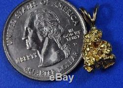 #714 Alaskan-Yukon BC Natural Gold Nugget Pendant 4.01 Grams Authentic