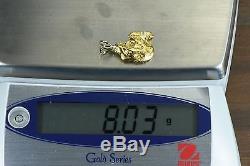 #720 Alaskan-Yukon BC Natural Gold Nugget Pendant 8.03 Grams Authentic