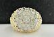 $8,600 Men's Cdb 14k Solid Yellow Gold Round Diamond Nugget Style Ring Band Sz 9