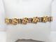 8 Solid Yellow Gold Natural Nugget Diamond Bracelet (9622)