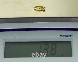 #833 Natural Gold Nugget Australian 1.38 Grams Genuine