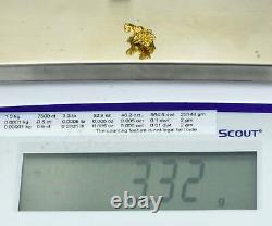 #903 Natural Gold Nugget Australian 3.32 Grams Genuine