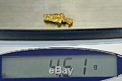 #905 Australian Natural Gold Nugget 4.61 Grams Genuine