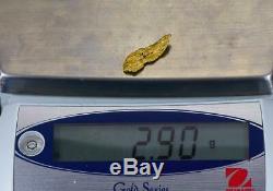 #913 Australian Natural Gold Nugget 2.90 Grams Genuine