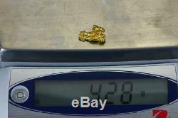 #953 Australian Natural Gold Nugget 4.28 Grams Genuine