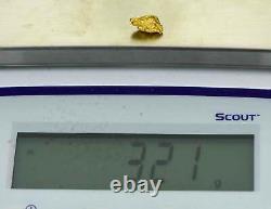 #963 Natural Gold Nugget Australian 3.21 Grams Genuine