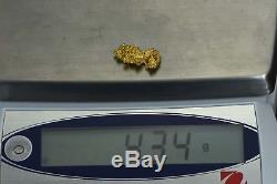 #975 Australian Natural Gold Nugget 4.34 Grams Genuine