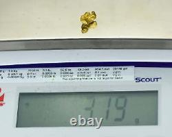 #980 Natural Gold Nugget Australian 3.19 Grams Genuine