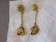 Authentic Natural 22k / 24k Gold Nugget Dangle Pierced Earrings 9.2 Grams