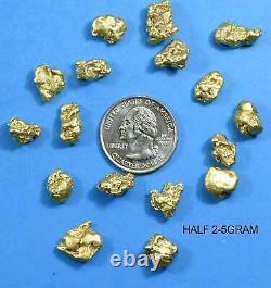 Alaskan BC Natural Gold Nugget 100 Gram lot of 2 to 5 gram Nuggets Genuine B&C