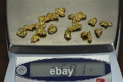 Alaskan BC Natural Gold Nugget 46.65 Gram lot of 2 to 5 gram Nuggets Genuine 1.5