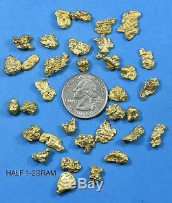 Alaskan BC Natural Gold Nugget 50 Gram lot of. 70 to 5 gram Nuggets Genuine