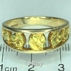 Alaskan Gold Nugget Ring 22k 14K Mens Size 11.25 Handmade Alaska NATURAL REAL
