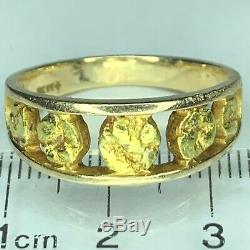Alaskan Gold Nugget Ring 22k 14K Mens Size 11.25 Handmade Alaska NATURAL REAL
