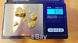 Alaskan Natural Gold Nuggets 18K to 22K Quartz 1 Troy Ounce 31.1 grams