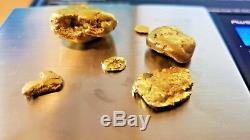 Alaskan Natural Gold Nuggets 18K to 22K Quartz 1 Troy Ounce 31.1 grams