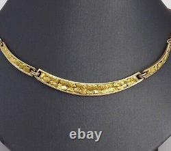 Alaskan Pure Natural Gold Nuggets on 10k Backing with 14k Figaro Link Necklace