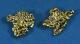 Alaskan-yukon Bc Natural Gold Nugget Stud Earrings 1.10 To 1.20 Grams