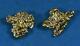Alaskan-yukon Bc Natural Gold Nugget Stud Earrings 1.20 To 1.30 Grams