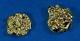 Alaskan-yukon Bc Natural Gold Nugget Stud Earrings 1.40 To 1.50 Grams