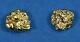 Alaskan-yukon Bc Natural Gold Nugget Stud Earrings. 80 To. 90 Grams