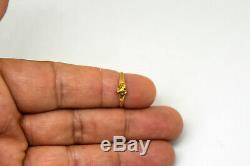 Antique 10K Solid Yellow Gold, 18-21K Natural Gold Nugget Ring Size 4