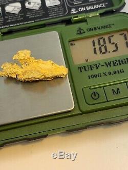 Australia Natural Gold Crystalline Nugget / Nuggets Weight 18.57 Grams