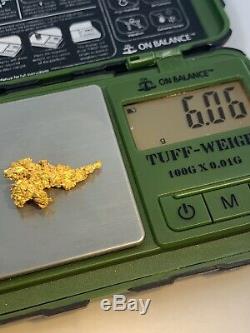 Australia Natural Gold Nugget / Nuggets Crystalline Weight 6.06 Grams