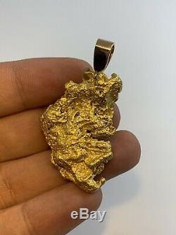 Australia Natural Gold Nugget / Nuggets Pendant Sapphire Weight 49.10 Grams